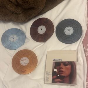 Taylor Swift Midnights Vinyl Record Coaster Set